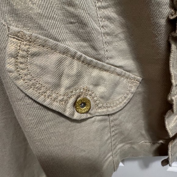 Lane Bryant size 16 linen and gold metallic jacket - Picture 7 of 8